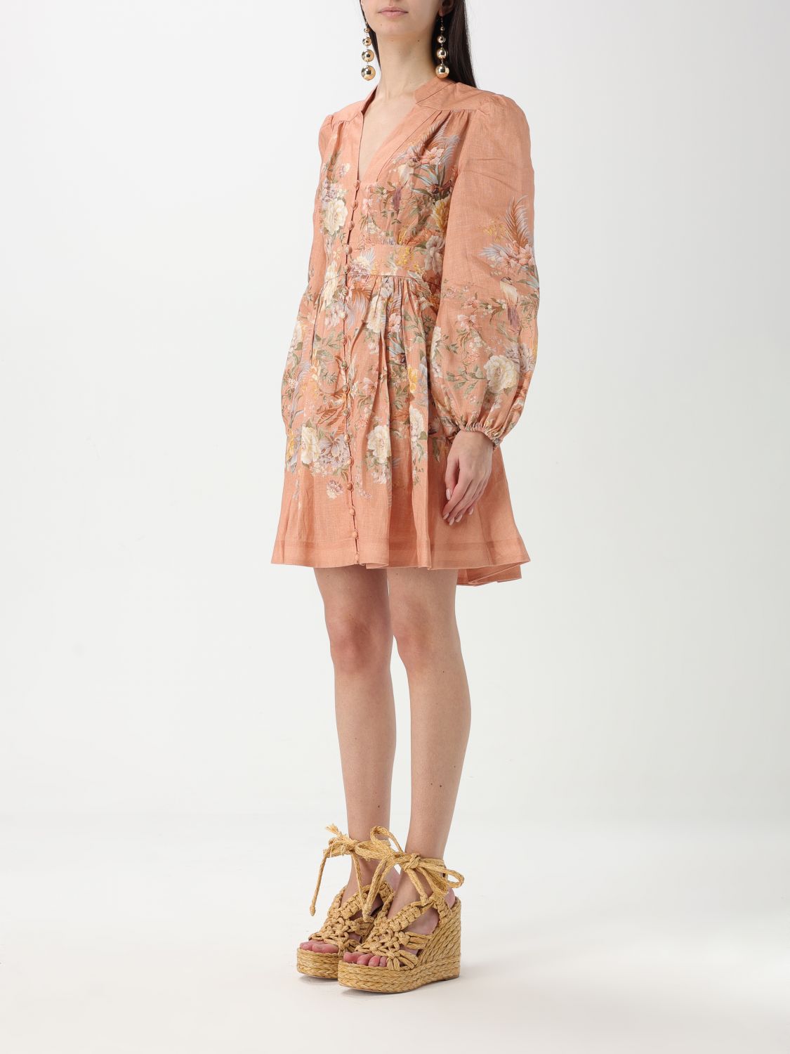 Tallow Plunge mini dress - Pink