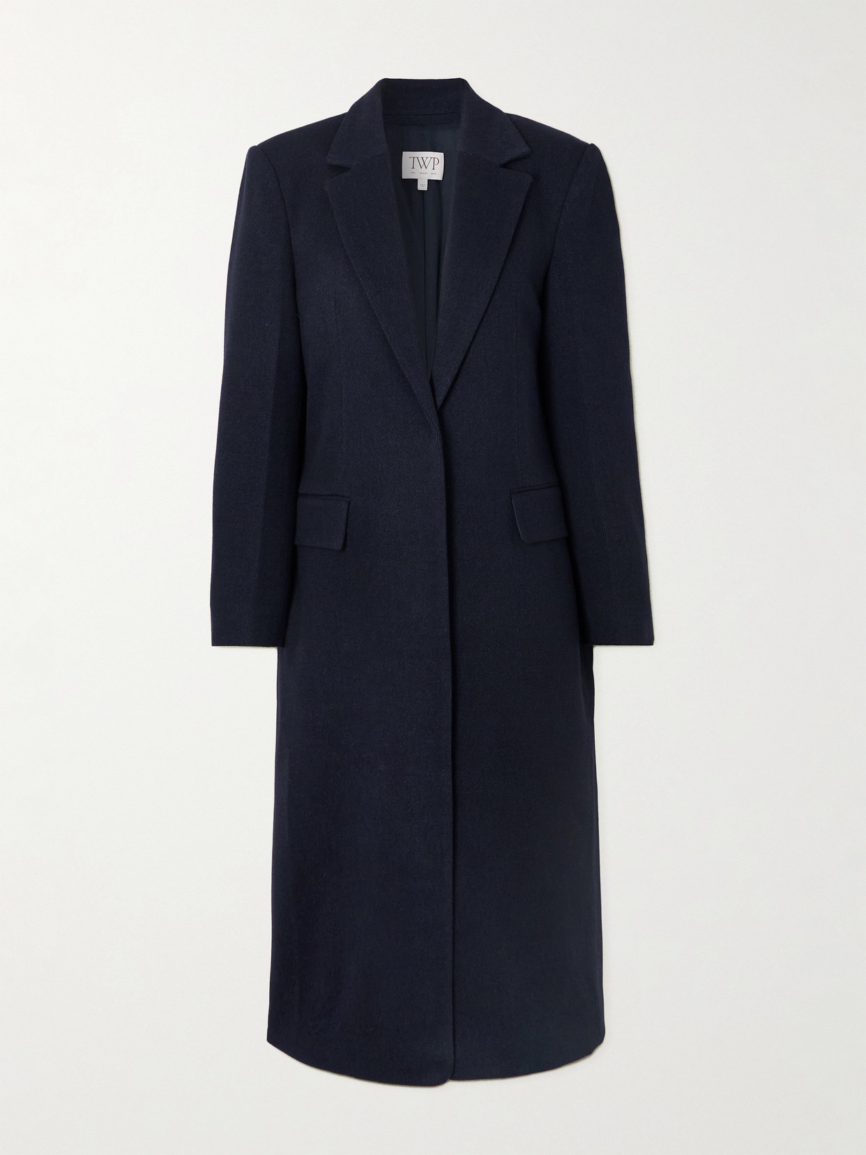 Mattie Wool-blend Twill Coat - Blue
