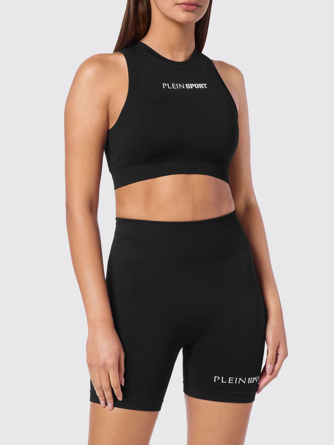 Logo-printed performance tank top - Black