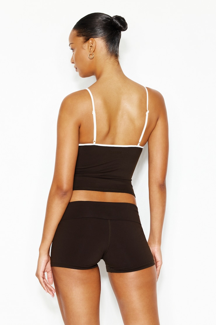 Active Plunge Cami Top - Brown - Women Clothing