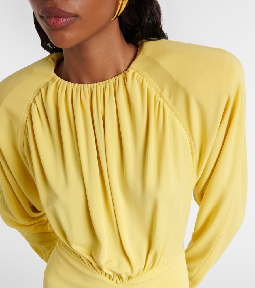 Draped jersey midi dress