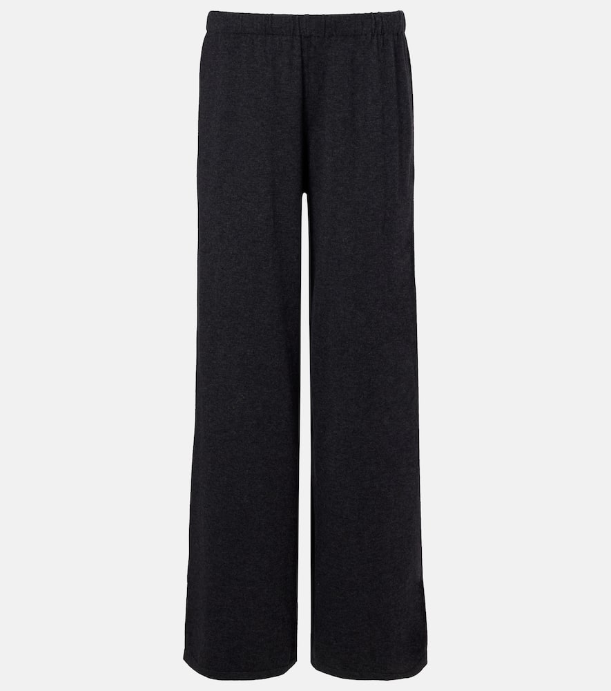 Aina cotton and cashmere wide-leg pants