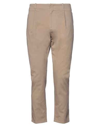 Man Pants Camel Size 34 Cotton, Elastane