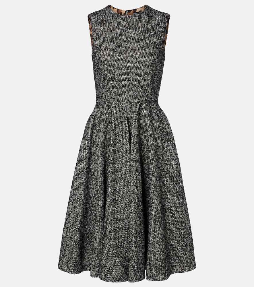 Wool-blend midi dress