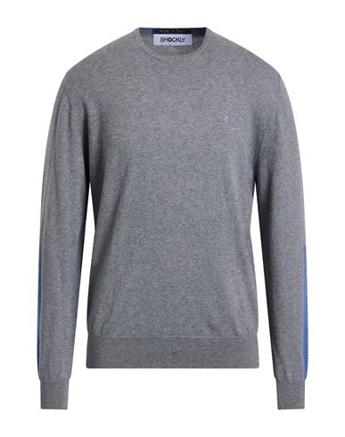 Man Sweater Grey Size 36 Cotton, Cashmere