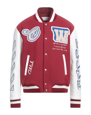 Off-white Man Jacket Brick red