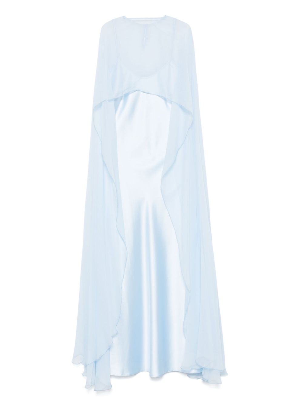 Cape-design dress - Blue
