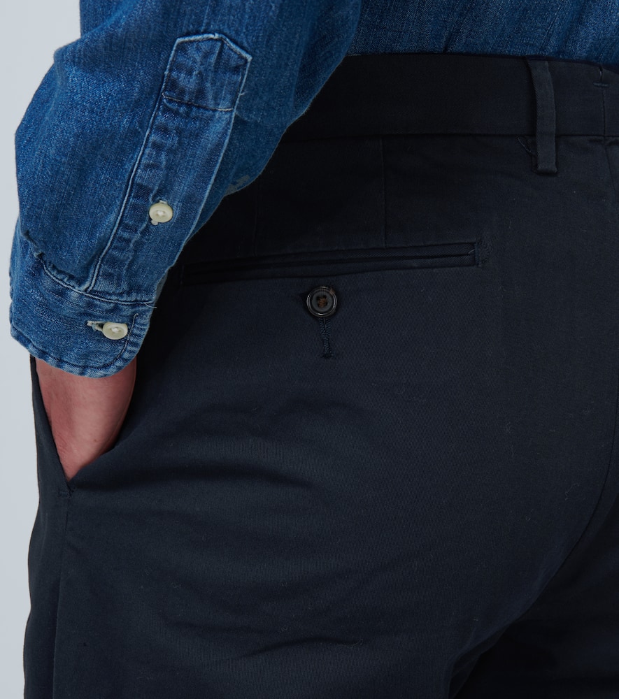 Slim-fit cotton pants