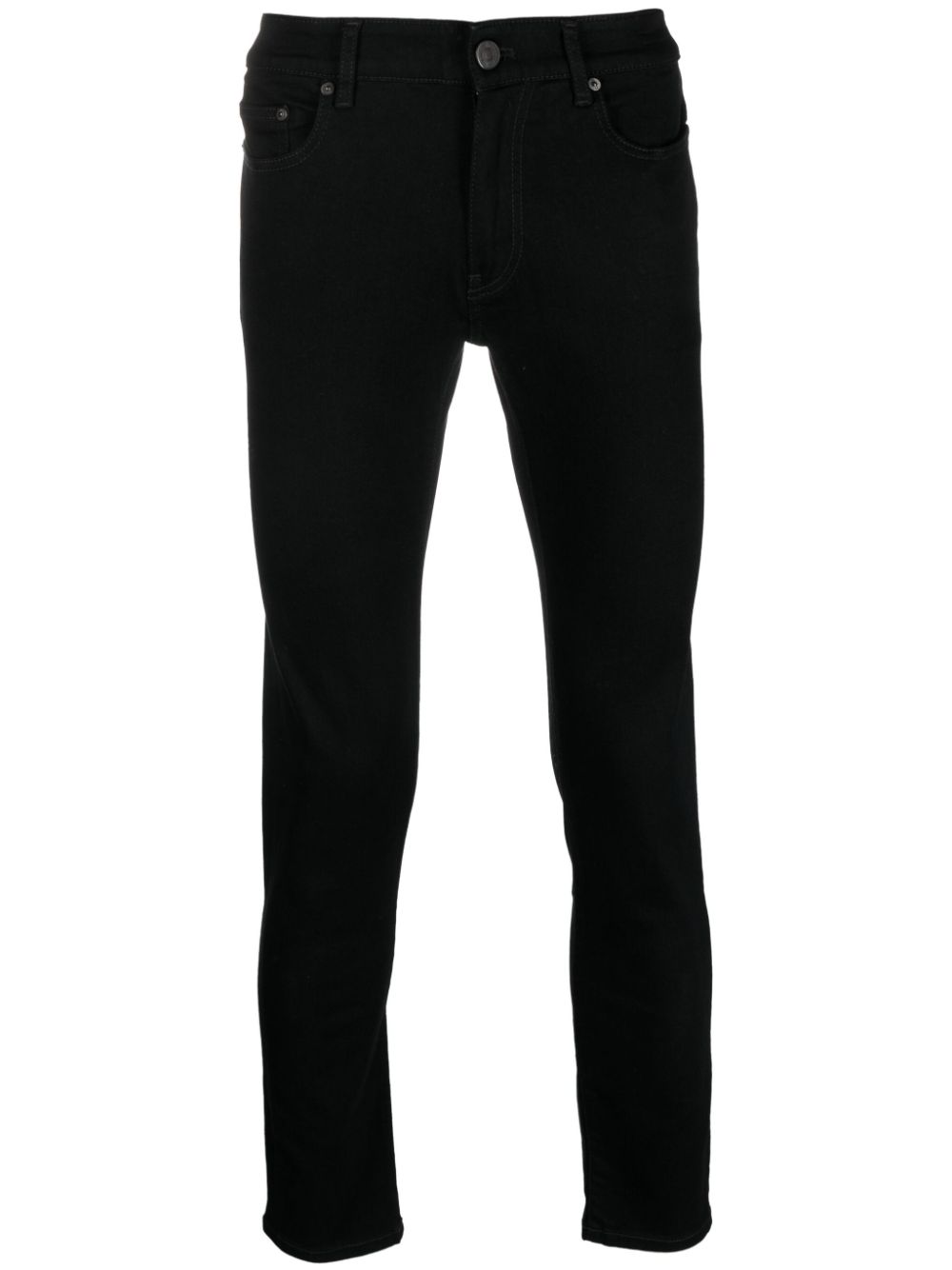 Skinny-cut cotton jeans - Black