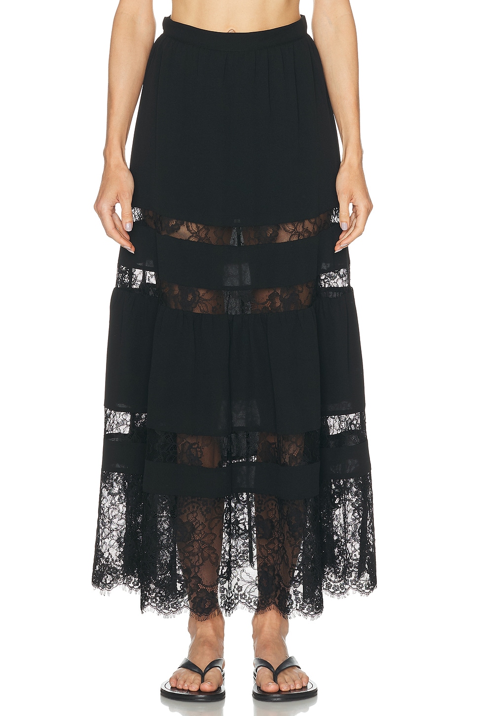 Fleur du mal Adeline Maxi Skirt in White. L. Also in