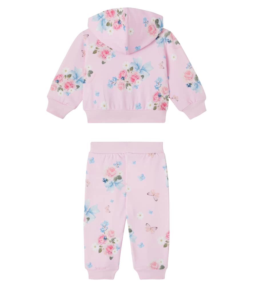 Floral zip-up hoodie and sweatpants set