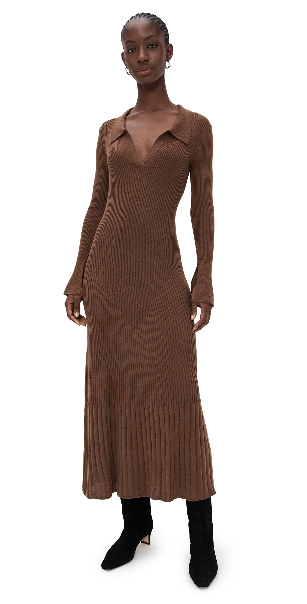 O. p.t Nicole Dress Chocolate Brown