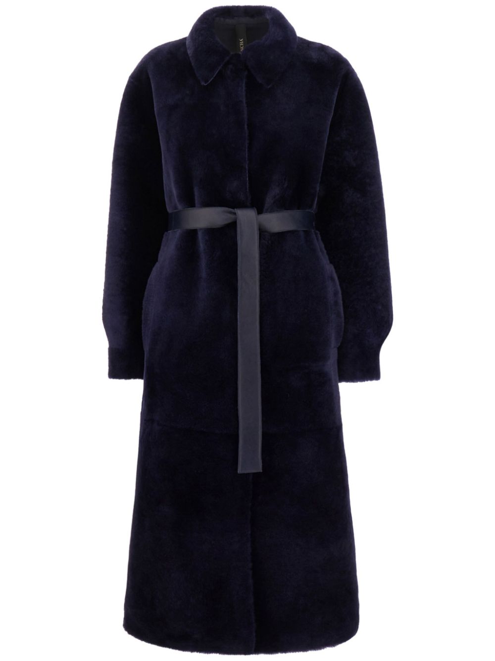 Shearling reversible coat - Blue