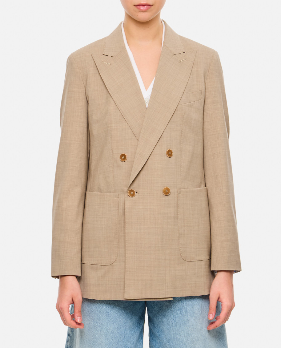 Double-breasted Long-sleeved Jacket