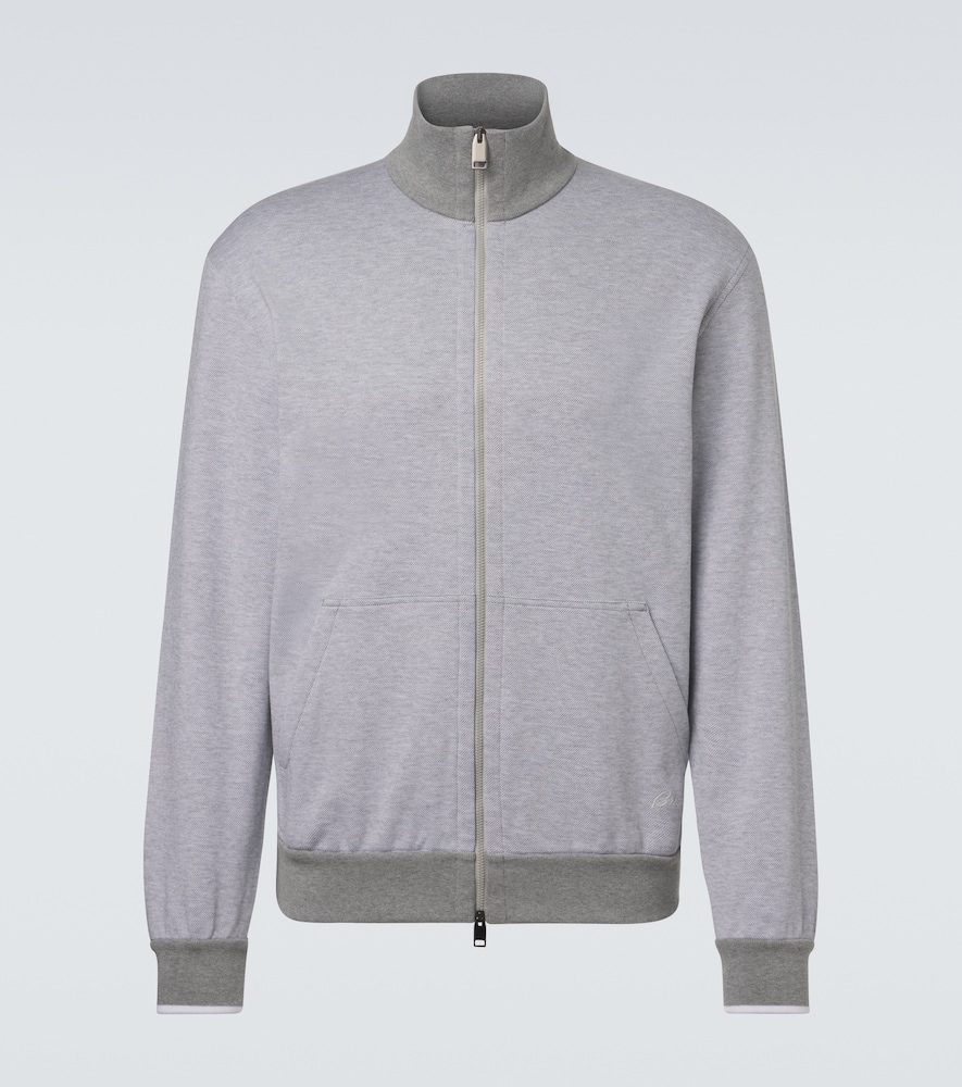 Cotton-blend track jacket