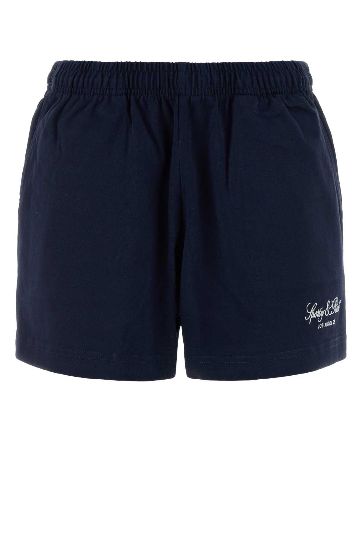 Embroidered Bermudas — Navy