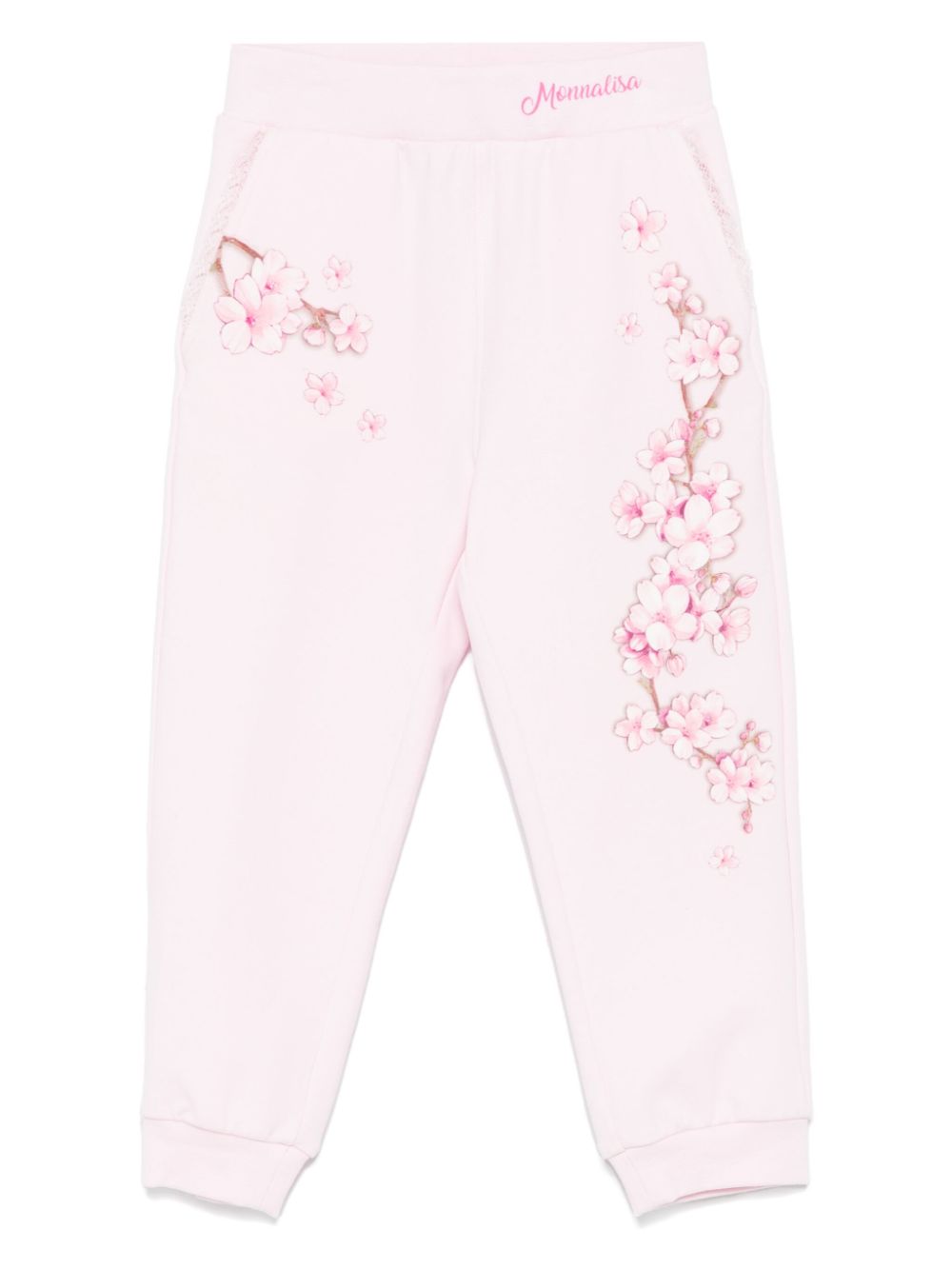 Floral-print track pants - White