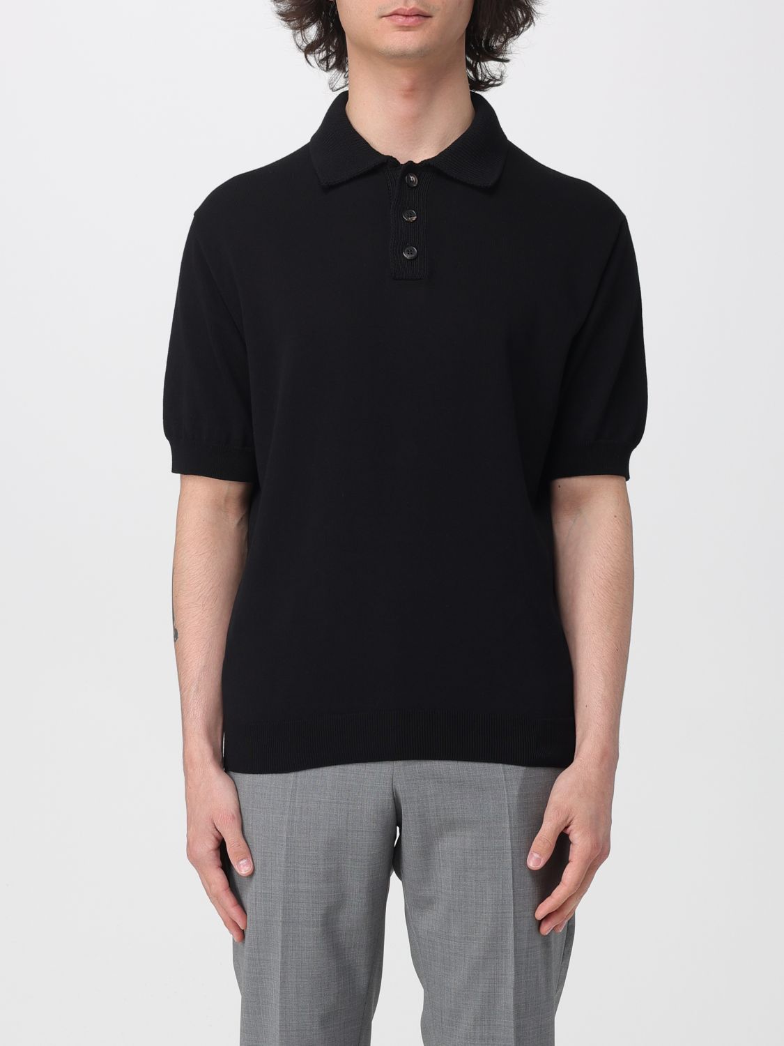 Polo Shirt Men color Black