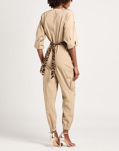 Woman Jumpsuit Beige Size 6 Viscose, Cotton