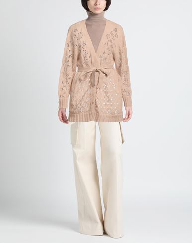 Woman Cardigan Beige Size 10 Acrylic, Mohair wool, Polyamide, Wool