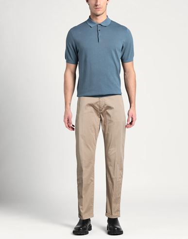 Man Pants Beige Size 40 Cotton, Elastane