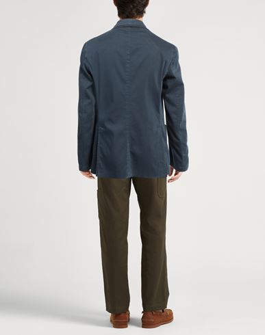 Man Blazer Slate blue Size 40 Cotton, Silk, Elastane