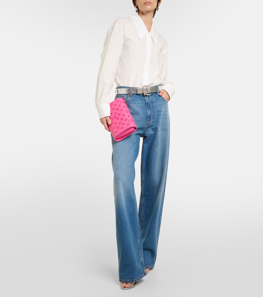 Paloma leather clutch