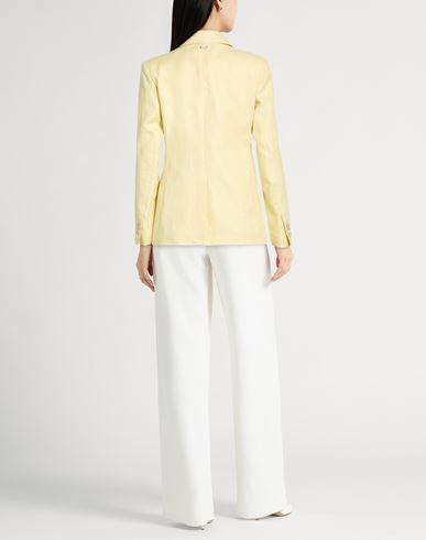 Woman Blazer Pastel yellow Size 8 Linen