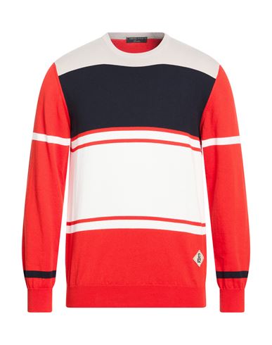 Man Sweater Red Size 42 Cotton