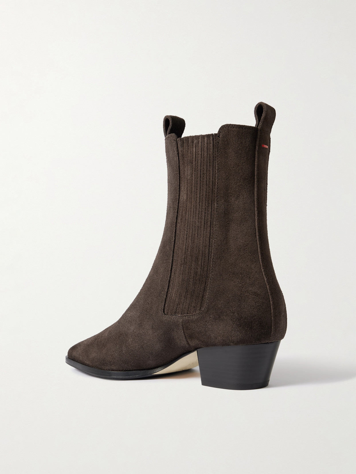 Agata Suede Ankle Boots - Dark brown