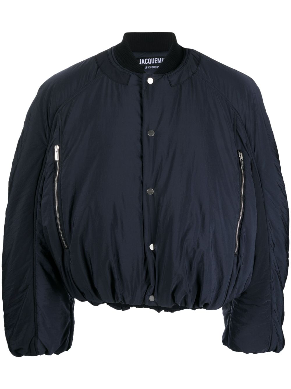 Croissant puffer bomber jacket - Blue