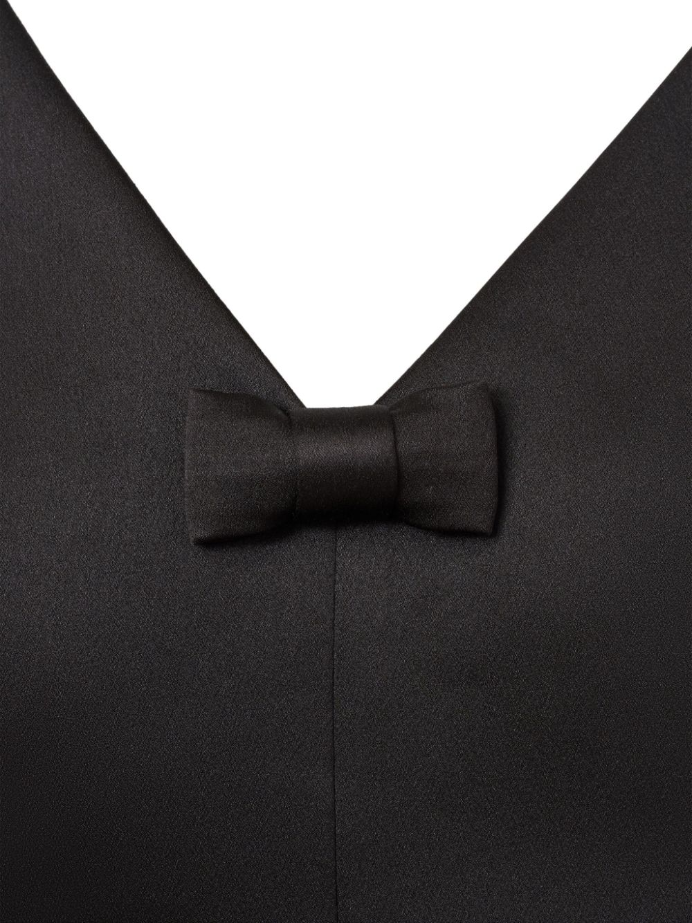 The Satin Bow dress - Black