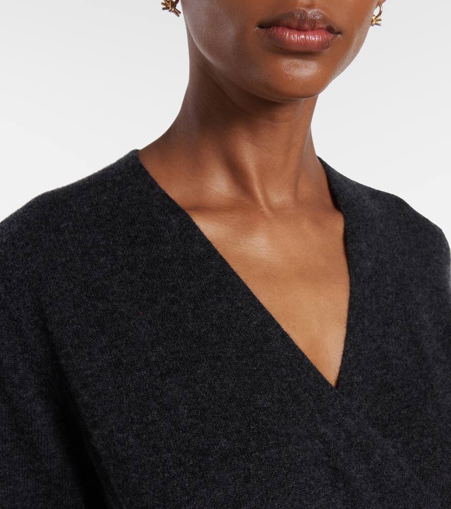 Wool and cashmere wrap dress