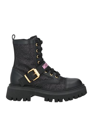 Kid Girl Ankle boots Black Size 2Y Leather, Textile fibers