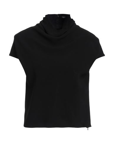 Versace Woman Top Black Size 4 Viscose, Acetate