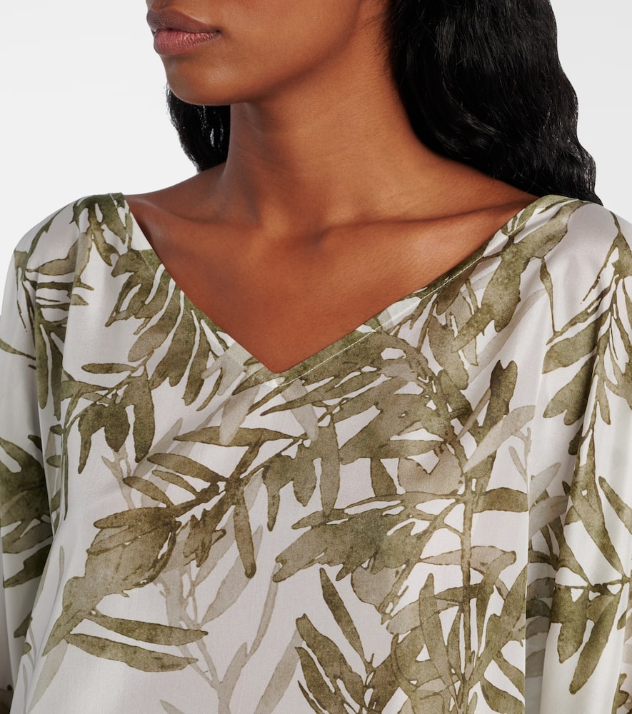Brunello Cucinelli Printed silk kaftan