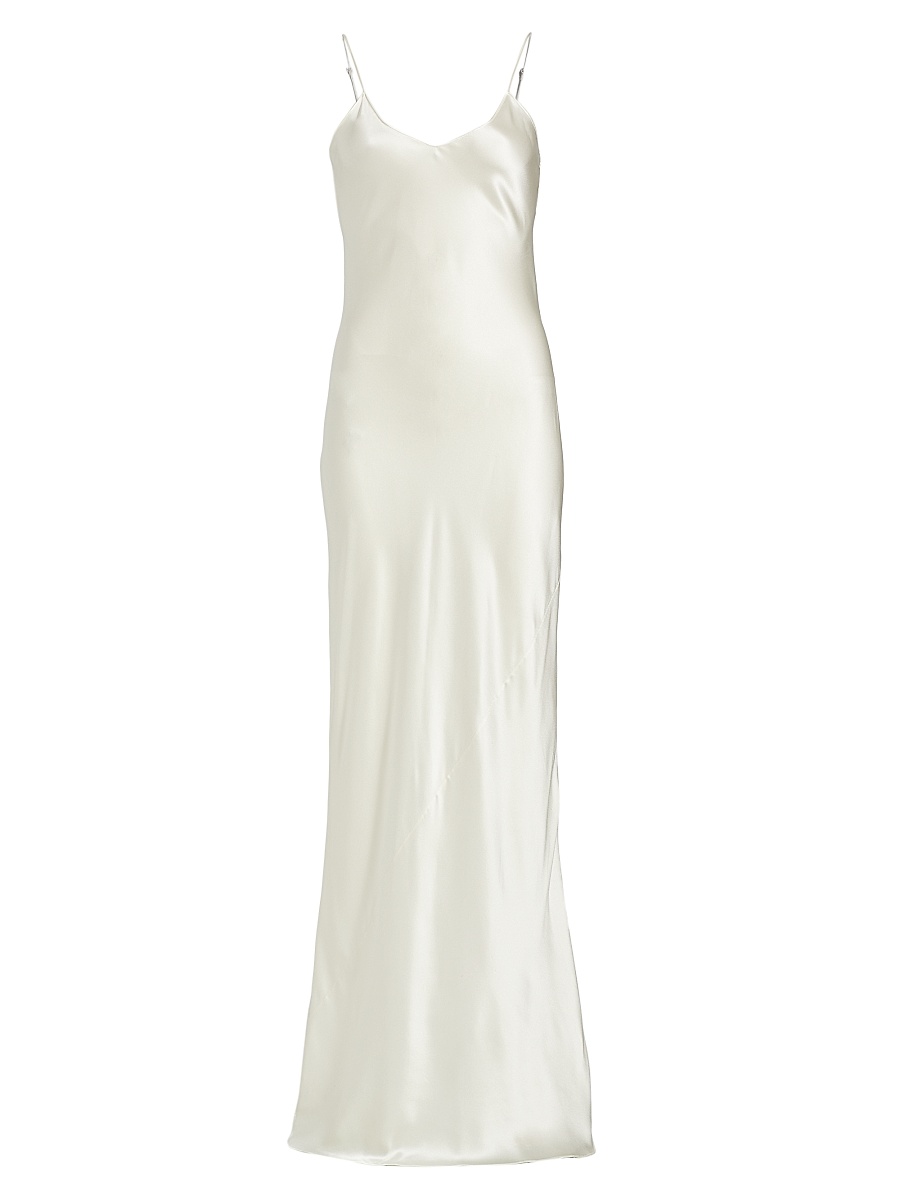 Women's Cami Silk Charmeuse Gown - Ivory