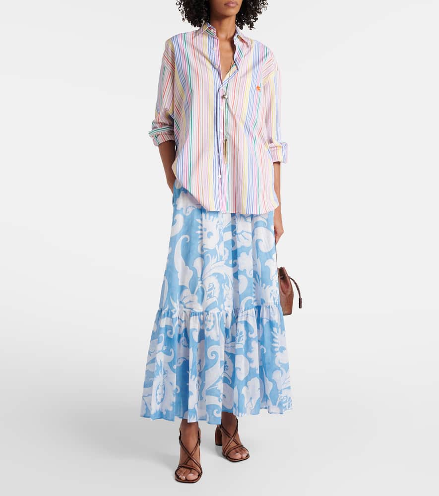 Etro Paisley cotton maxi skirt