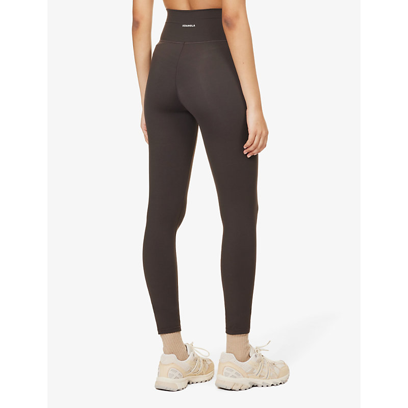 Womens Coffee Bean Ultimate Mid-rise Stretch-woven Leggings 