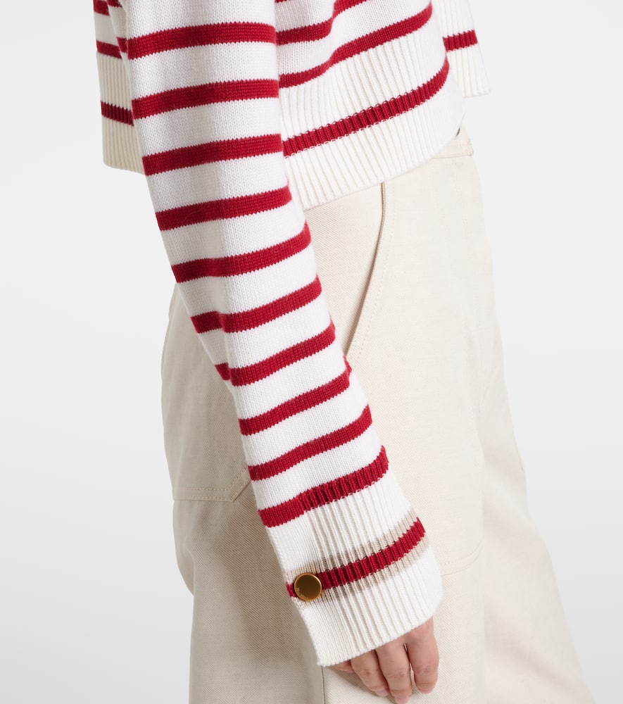 Dorotea striped virgin wool sweater