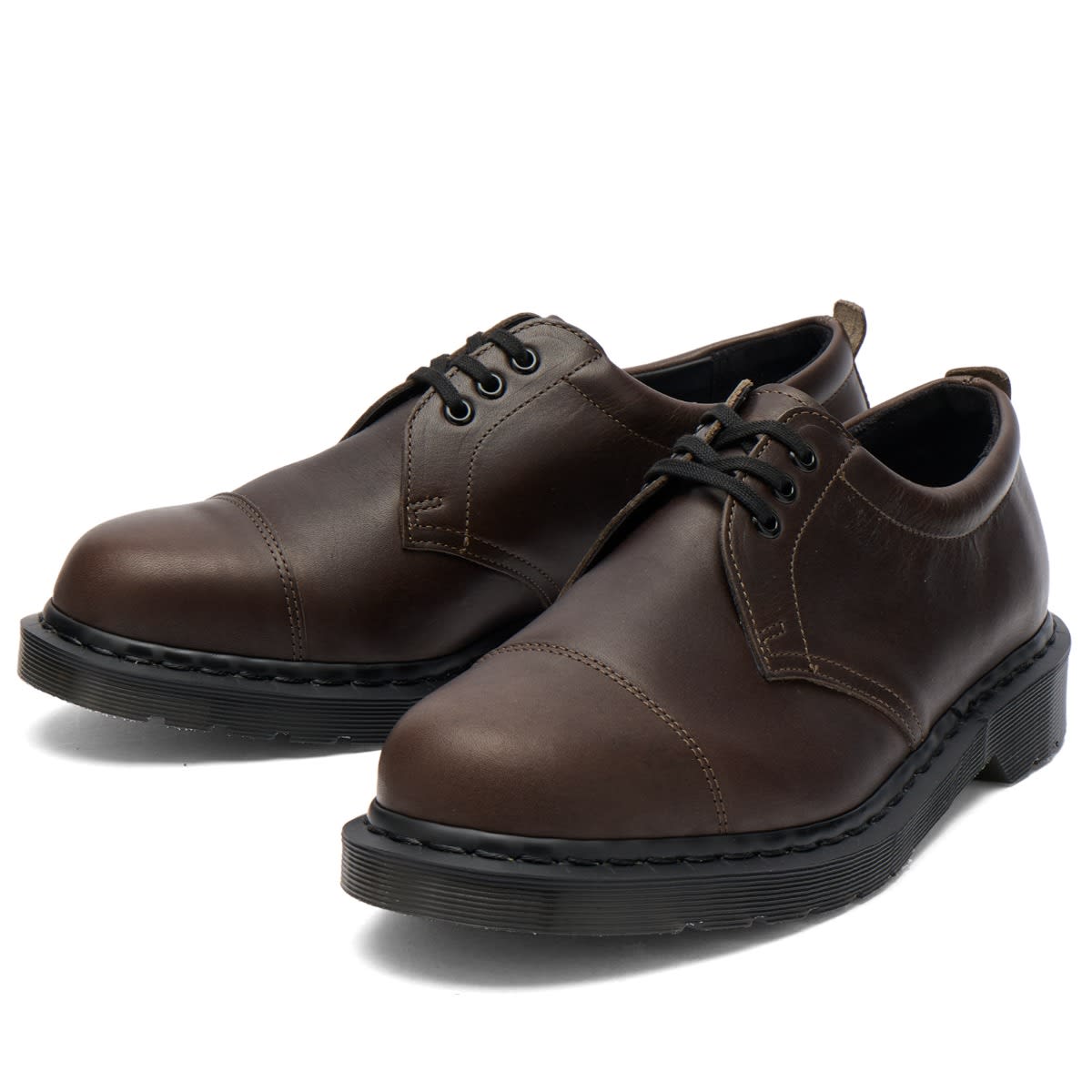 Men's x MHL 1461 Shoe in Dark Brown Grained Oiled