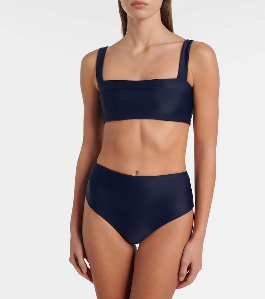 Bound high-rise bikini bottoms