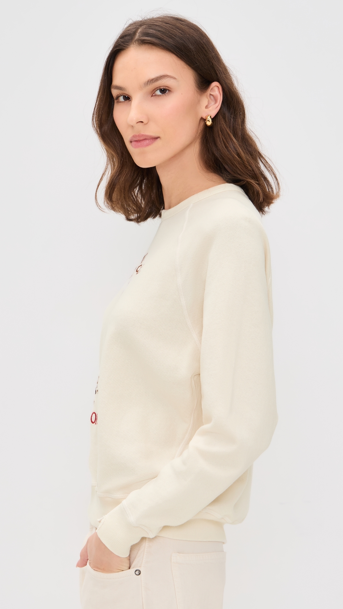 The College Stetson Graphic Sweatshirt Washed White