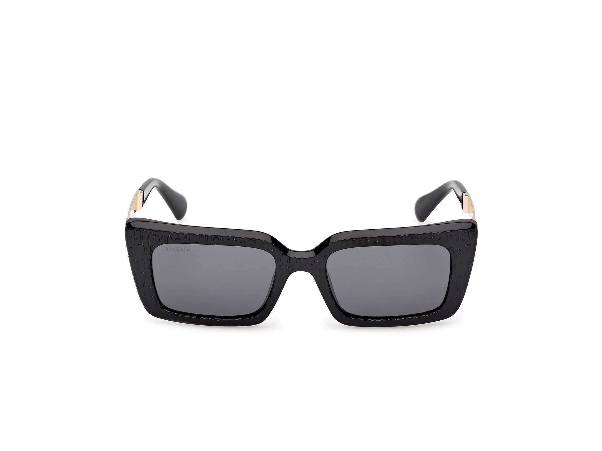 MAX&Co Mujer MAX&Co MO0143 01A Gafas de sol Inyectado Negro Fumar Cuadrada Norma