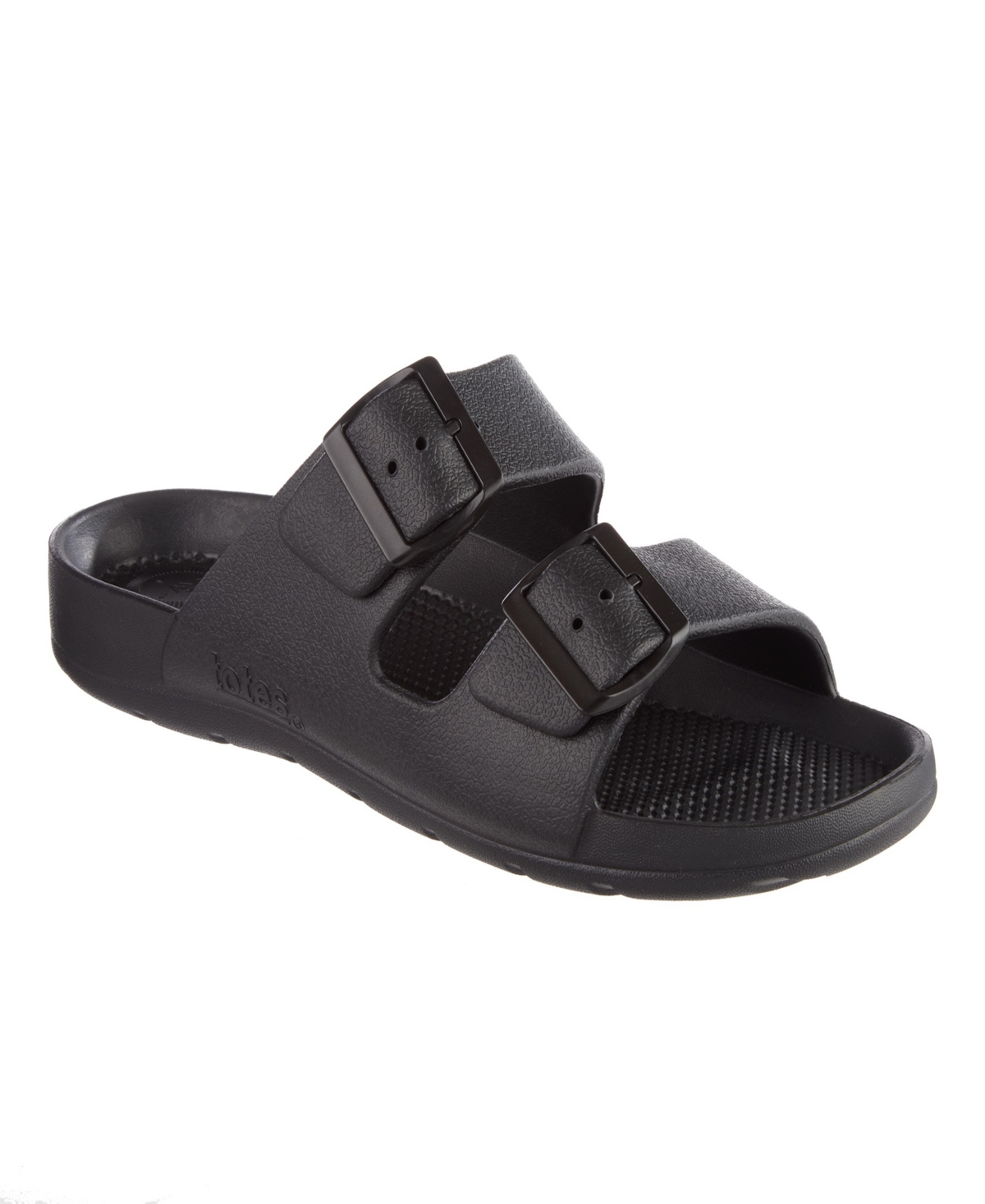 Men's Double Buckle Adjustable Slides - Black