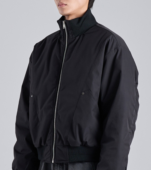 Stand Collar Blouson Crop Jacket