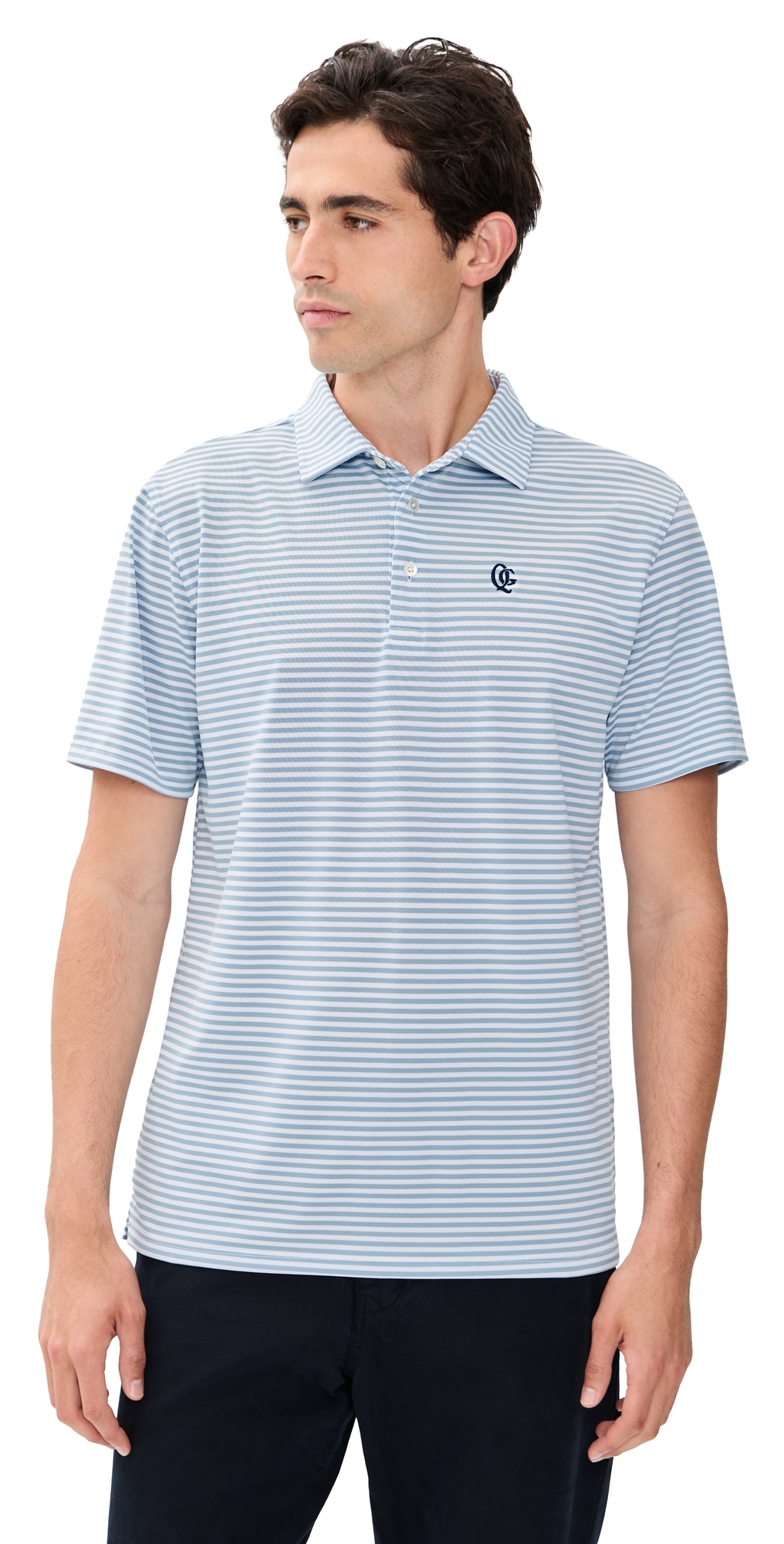 Randoplh Striped Polo Blue