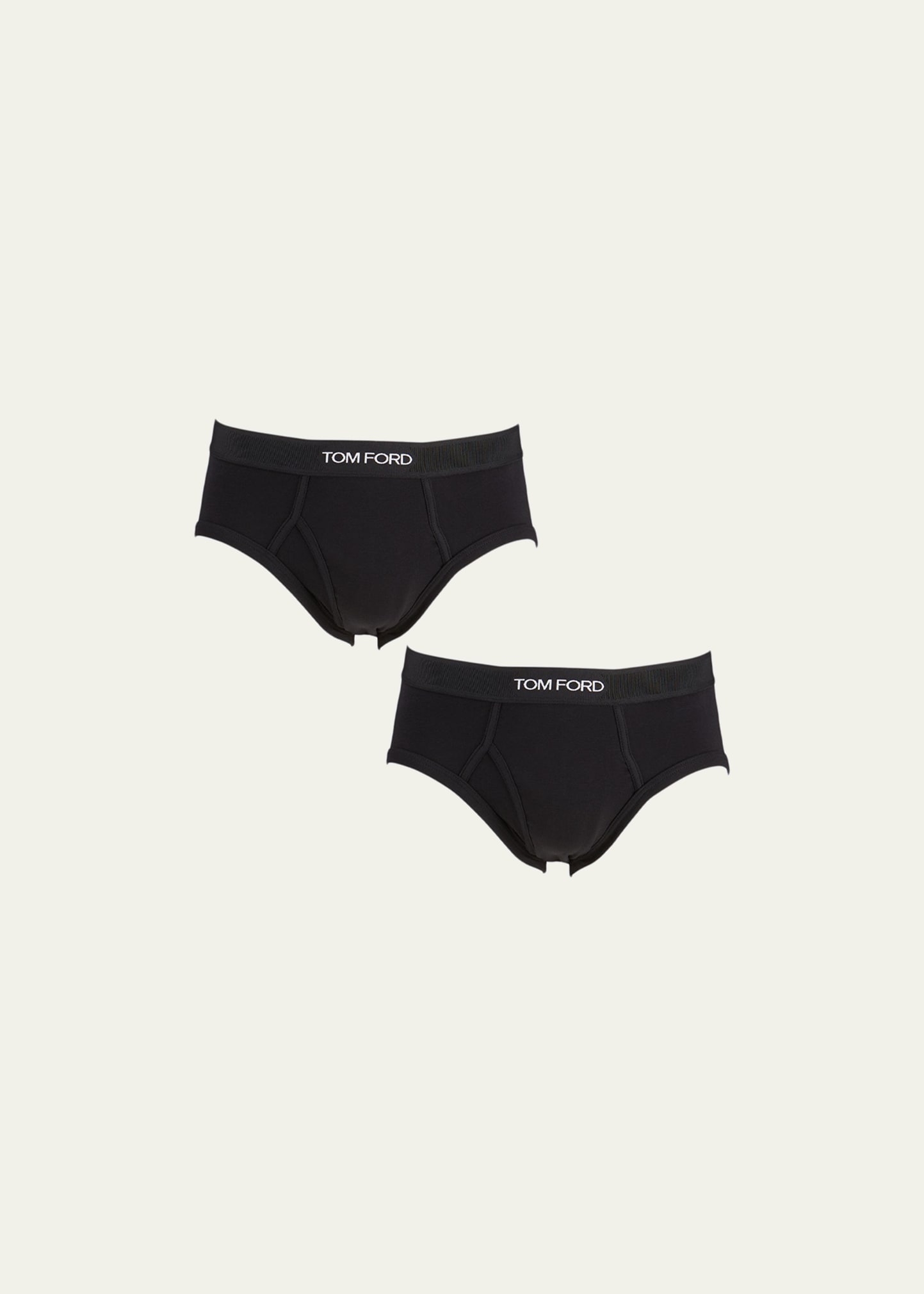 Men's 2-Pack Solid Jersey Logo-Waist Briefs