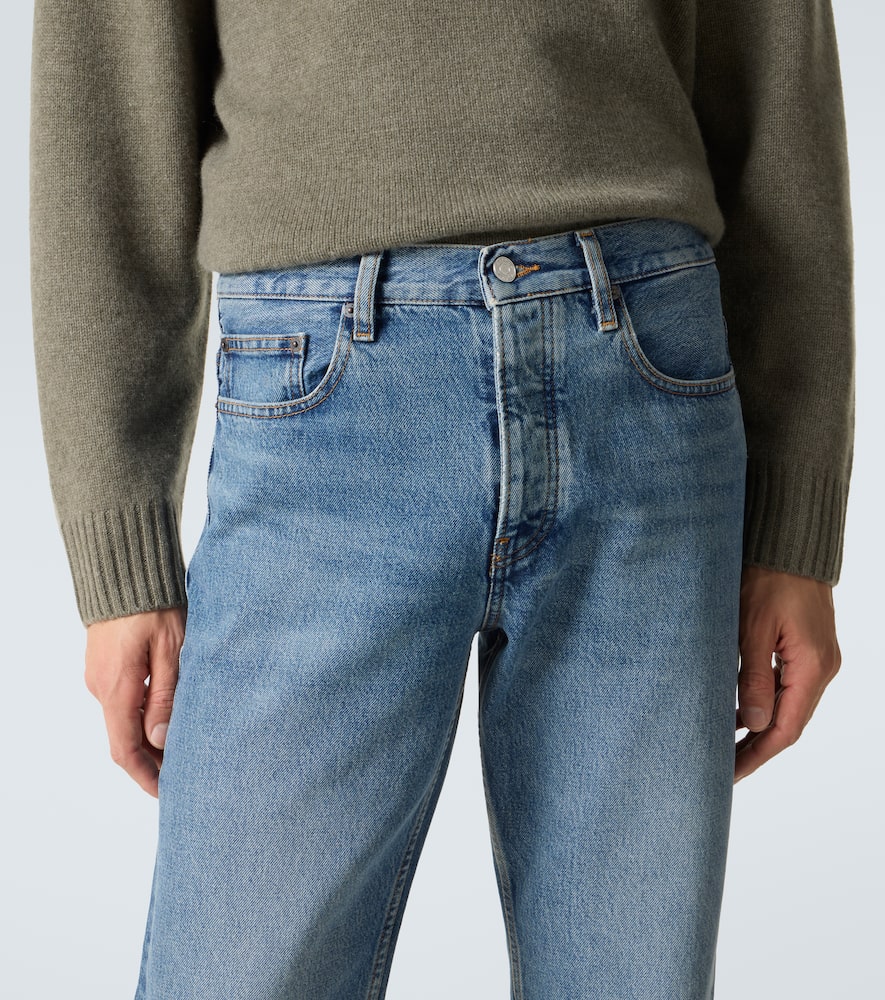Mid-rise straight jeans
