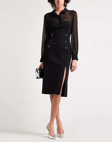 Woman Midi dress Black Size M Viscose, Nylon, Elastane, Polyester